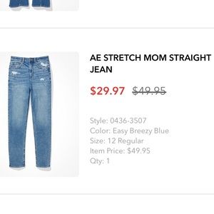 AE Stretch Mom Straight Jeans